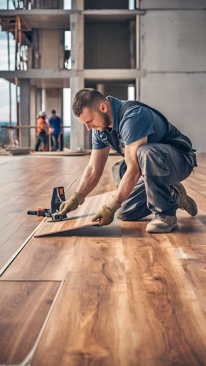 Set wooden floor