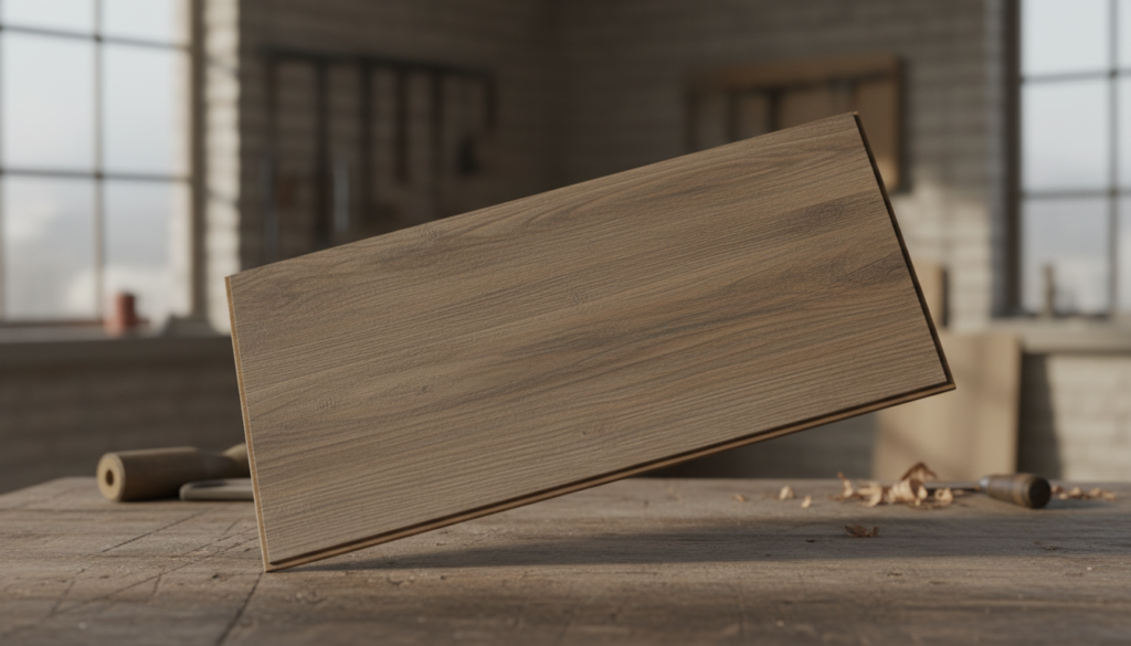 Choosing PVC Free Laminate Flooring: A 2026 Homeowner's Guide 3 sample plank of pvc free laminate flooring showing textured wood-look finish