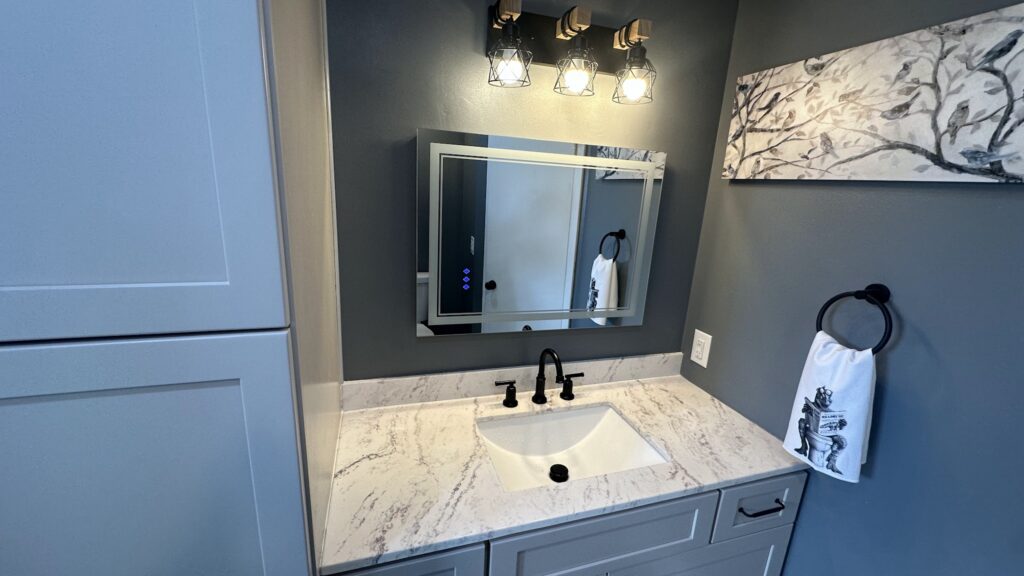 Expert LVP Flooring Installation in The Villages: 2026 Homeowner Guide 2 flooring installer fitting click-lock vinyl plank in an Ocala home